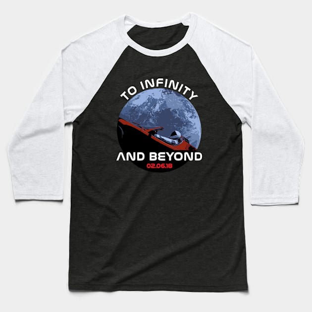 Starman - To Infinity And Beyond Baseball T-Shirt by ninjabakery